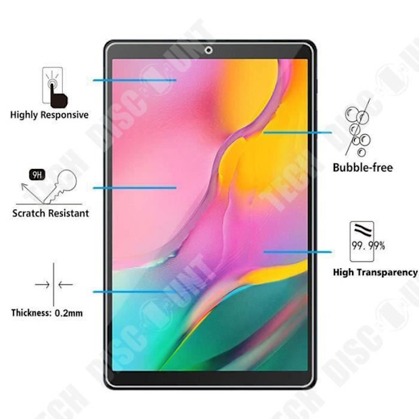 TD® Suojaelokuva Samsung Galaxy Tab A 10.1 (2019) 10.1" SM-T510: 1- Lasinen suojakalvo - Vankka ja kestävä