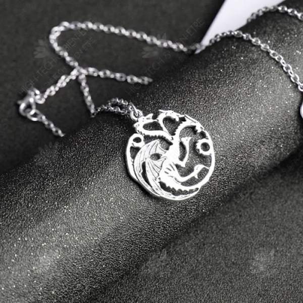 HTBE® Hollow Dinosaur Flying Dragon Pendant Necklace A Song of Ice and Fire Game of Thrones Mode Enkel tröjakedja