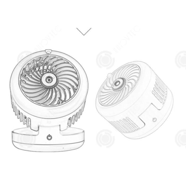 INN® Fläkt Powerbank Kraftfull luftfuktare Bärbar och uppladdningsbar dimmaskin