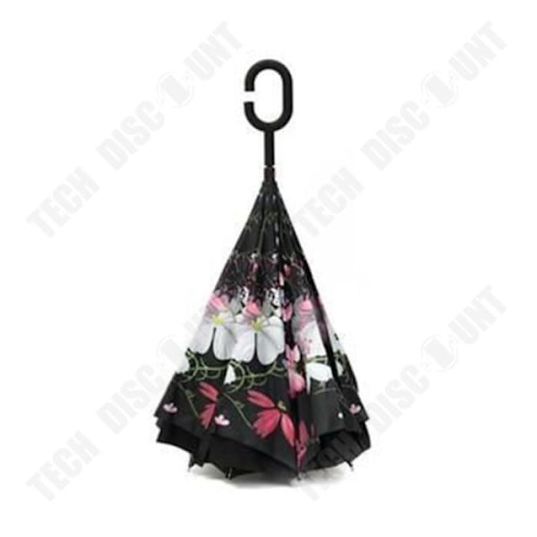 TD® Paraply Dæmon af Blomster Automatisk Sammenfoldelig