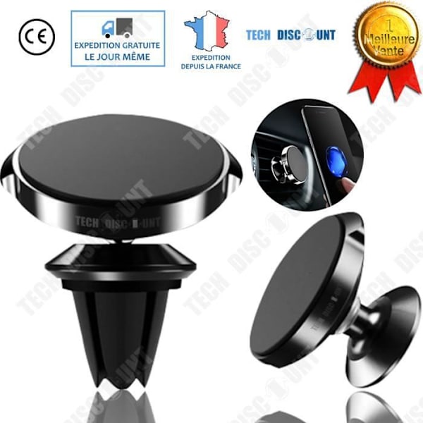 TD® Support til telefonholder med luftudtag, universel magnetisk metal, solid smartphone montering