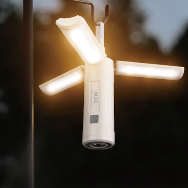 Multifunktionel campinglampe - TD® - Designkrog - 2000mAh - 750lm - IPX5 Vit, gul, röd
