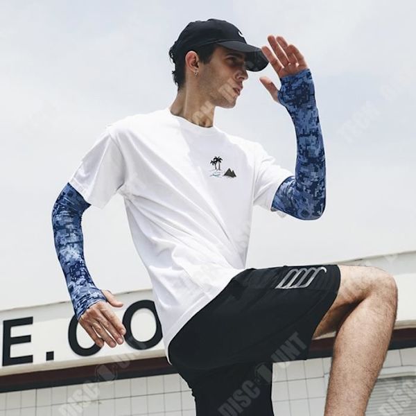 Cykelärmar - TD - Utomhusridning Coolness - Sommarsolskydd - Unisex - Blå Blå jag