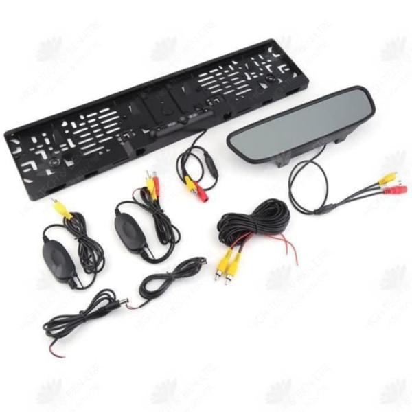 HTBE® 4,3 tommer automatisk bakspeil-display biltilbehør + bakoverkamera nattsyn speil 4,3 tommer uden f