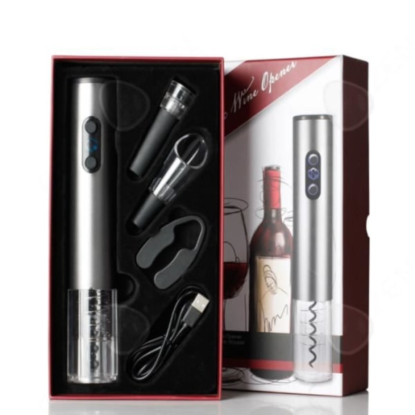 CONFO presentset Elektrisk vinkorkskruvset med fyra vinkorkskruvar