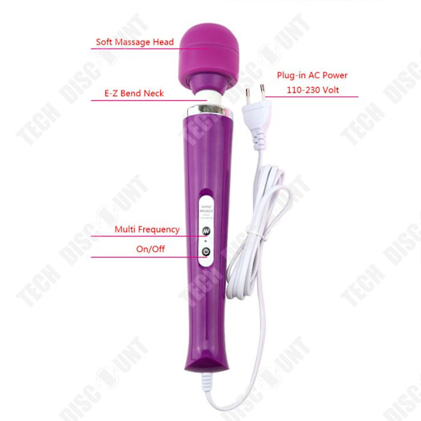 Vibrationsmassageapparat - TECH RABAT - TD - Lilla - 10 hastigheder - 100% vandtæt