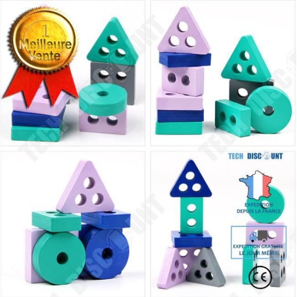 TD® pedagogiskt brädspel med fyra kolumner i trä för barn