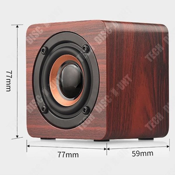 Bluetooth-högtalare - TD® - Mini Retro - Trä - 3W - Trådlös bärbar