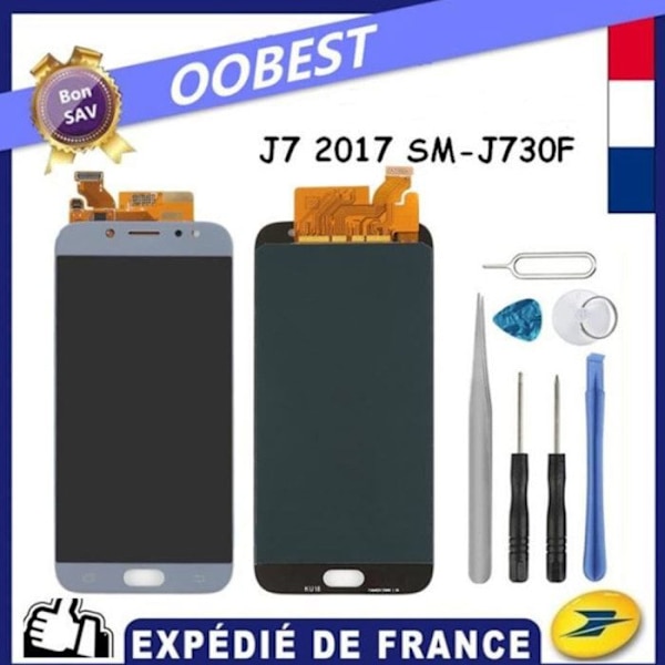 Skärm - TD® - J7 Pro 2017 - 9H härdat glas - OLED - Kapacitiv pekskärm