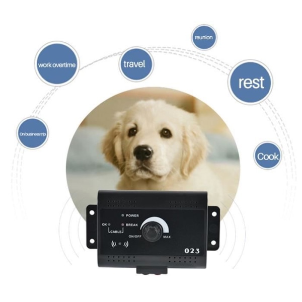 INN® anti-escape elektrisk hundhalsband automatisk träning små stora husdjur tillförlitligt osynligt stängselsystem