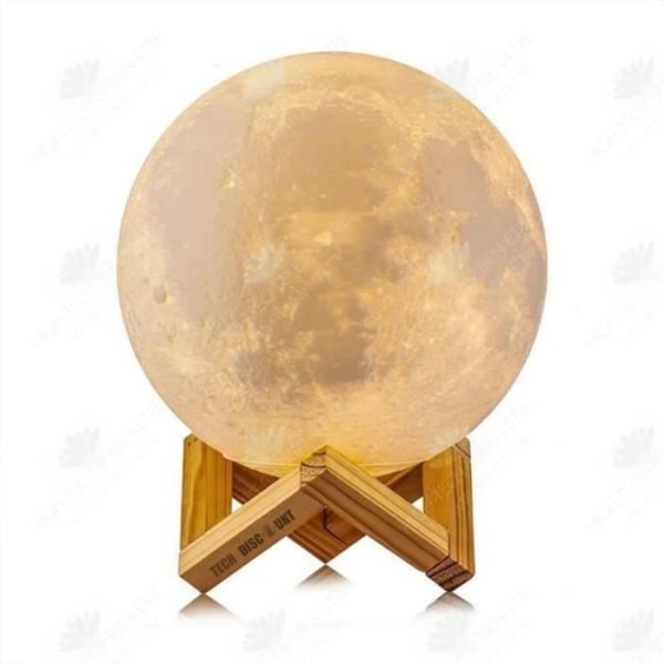 HTBE® 20 cm 3D Moon Light USB Uppladdningsbar tvåfärgad Moon Light Touch LED16 färg Moon Light med stativ i sovrummet