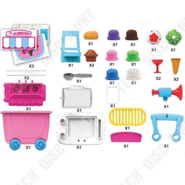 TD® 31 delar glass Rollleksaker - Leksaker för småbarnstjejer Födelsedagsjulklapp - Barnglassleksaksvagn