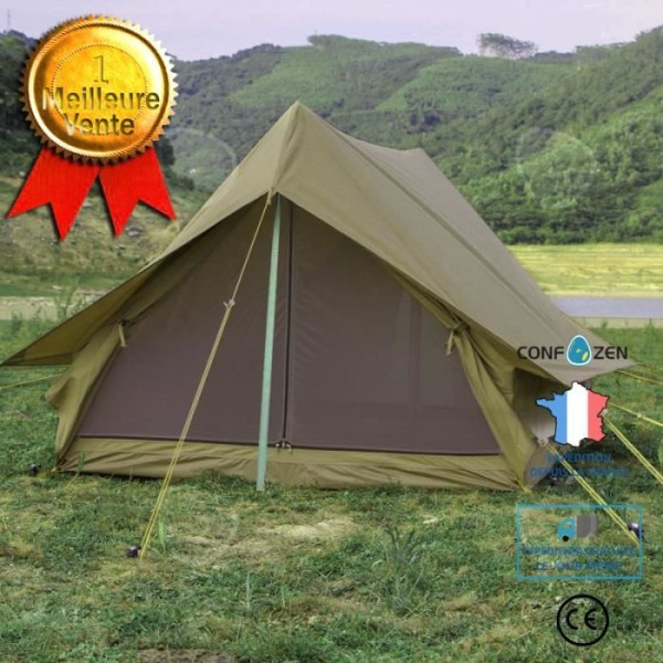 CONFO® Campingtält utomhuscamping 2 personer självguidad tur camping regntät stuga form A-linje tält Ox tyg