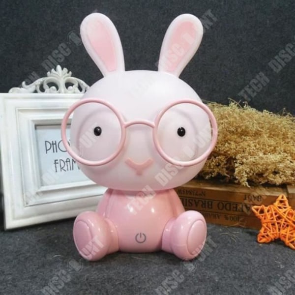 TD® Mignon baby room nightstand USB light rabbit night light LED night light Christmas gift bedside decoration children rabbit glasses light