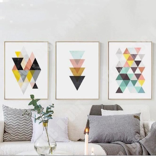 TD® Nordic Geometric Poster Skandinaviskt tryck för vardagsrum Väggkonstbilder Modern heminredning utan ram