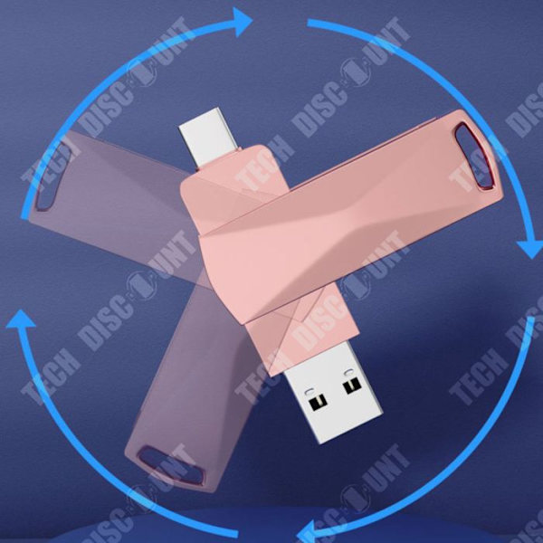 TD® 256 GB:n suuri kapasiteetti Hi-Speed 3.0 USB -muistitikku, tyylikäs ja kestävä metallikuori, älypuhelimille, tableteille ja tietokoneille