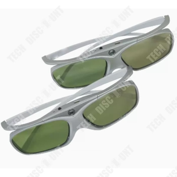 TD® 3D-glasögon E4W 3D Active Shutter DLP-projektorglasögon 2 par uppladdningsbara