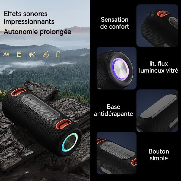 TD® Ny högeffekts bluetooth-högtalare dubbla högkvalitativa högkvalitativa högtalare utomhus square dance stort ljud nej