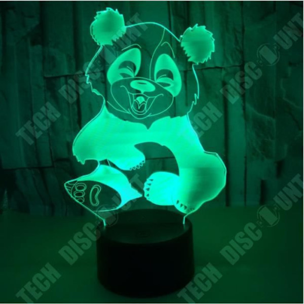 TD® Nya Panda 3D Nattljus Present Kreativa 3D-lampor Dekorativa lampor Nya Exotiska Färgglada Touch Liten Bordslampa