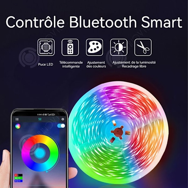 INN LED-nauha 20m kaukosäätimellä 44 nappia 30 valoa metrillä RGB LED-nauha musiikilla RGB LED olohuoneeseen ja makuuhuoneeseen Flerfärgad
