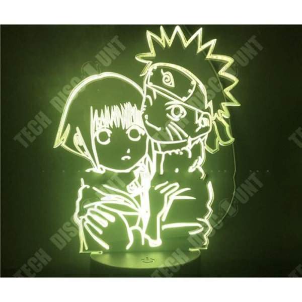 Kolmikulmaiset lamput Uzumaki Naruto ja Hinata Hyuga, värinvaihtava yöpöytävalaisin kotiin & opiskelu huoneen sisustus