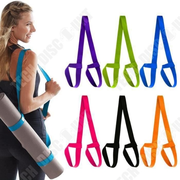 TD® Fitness Tillbehör - Kroppsbyggande, Justerbart Yogabälte av hög kvalitet Bomull Hållbar Yogamatta Rem Bälte - Orange Typ