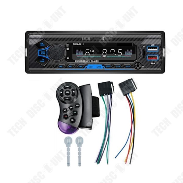 TD® Sisäradio, kaksoisnopea USB-lataus, handsfree-puhelut, ohjauspyöräremote, TF-kortin tuki, U-disk.
