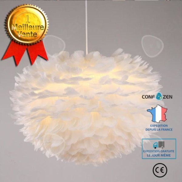 CONFO Modern och enkel infällbar fjäderljuskrona varm molnfjäderlampa kreativ personlighet vardagsrum sovrum hängande lampor