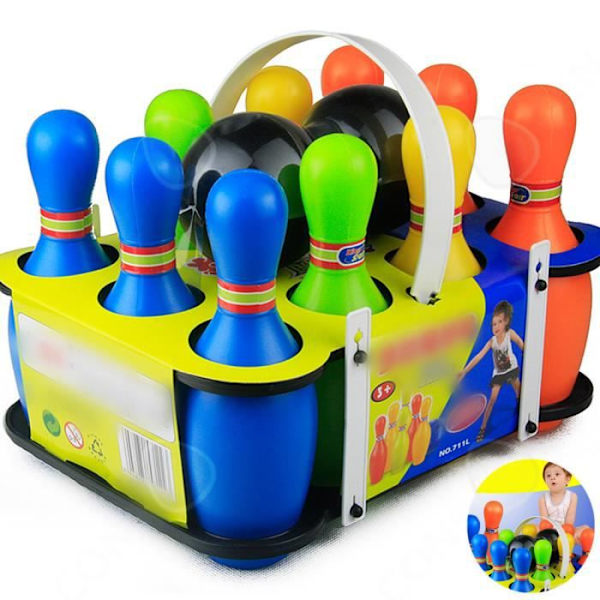 CONFO® 10-pallon keilapeli 2 vaahtopallon keilaussetti ulko- ja sisäkäyttöön, lasten lahjat, unisex-pelit