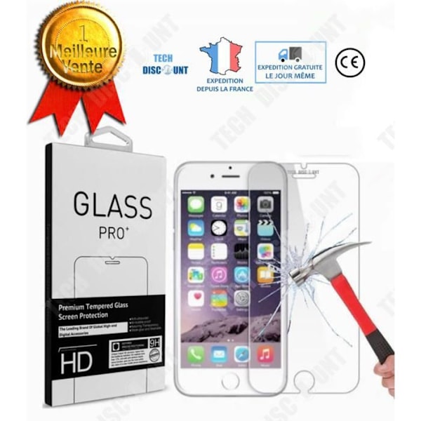 TD® Dobbelt film hærdet brudsikker til iPhone 6 Plus frontfilm + sidste ultra slidstærk beskyttelse af glas mod ridser