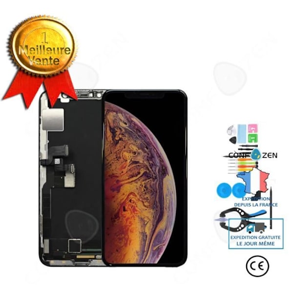 CONFO® LCD-skærm erstatning til mobiltelefon for Apple iPhone XS på 5,8 tommer + berøringsglas
