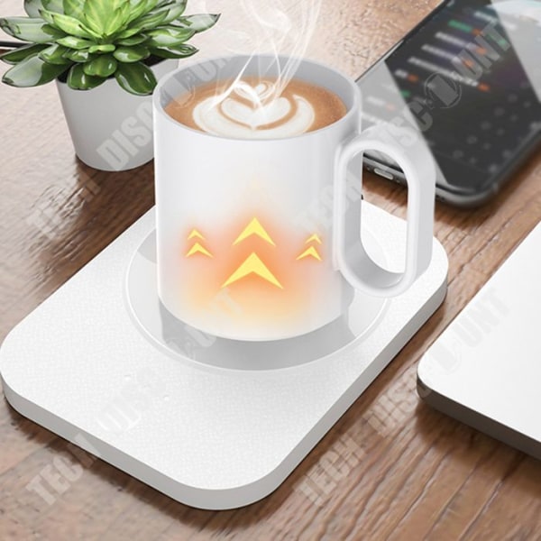 TD® Intelligent Termostatisk Coaster Tre-hastighets Temperaturjustering Coaster Uppvärmning med USB-anslutning