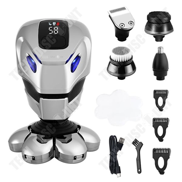TD® Vandtæt elektrisk barbermaskine 7 hoveder multifunktionel elektrisk 5 i 1 hårklipper barbermaskine hoved barbermaskine
