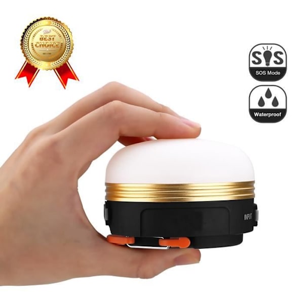 USB-ladattava LED-retkivalo - HIGH-TECH & HYVINVOINTI - Kolme kirkkaussäätöä - Musta Svart