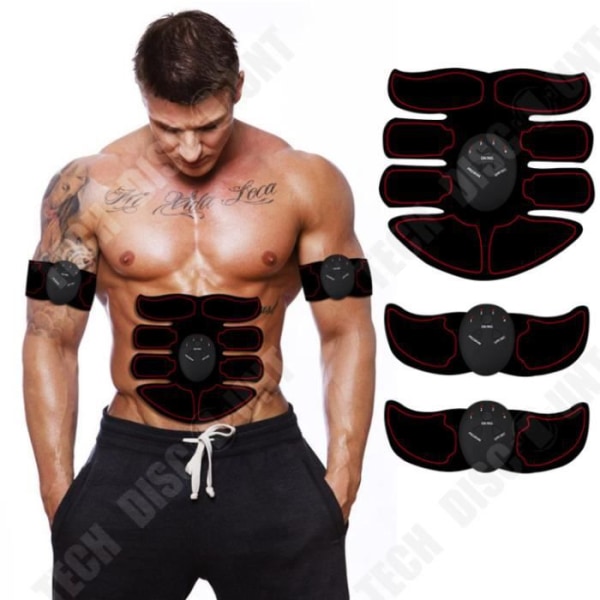 TD® EMS Smart Abdomen Patch Abs Device (1 buk + 2 armar + 3 huvud) (svart + orange)