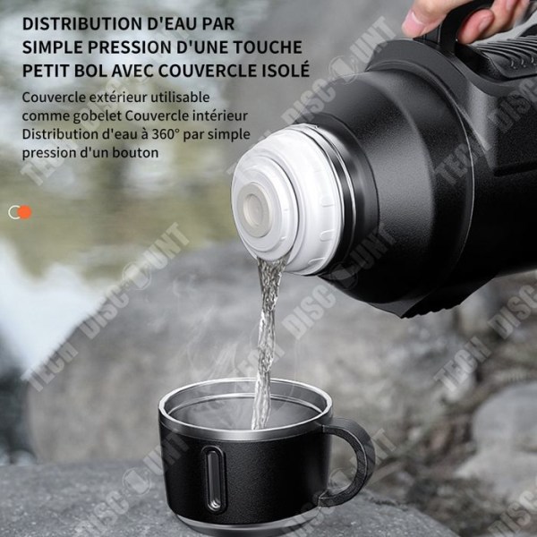 TD Isoleret Drikkeflaske 1200 ml 9.8x30.5x5.5cm drikkeflaske rustfrit stål termoflaske metalflaske rustfrit stål med vakuumisolering