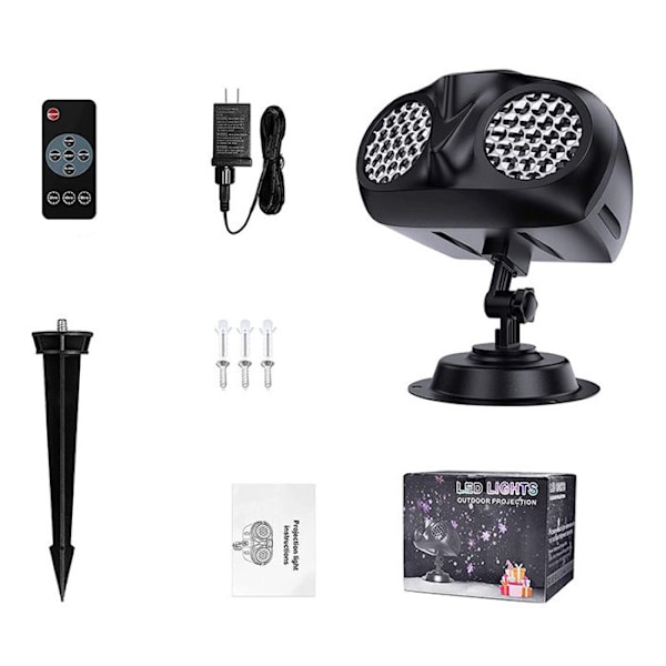 TD® vattentät LED kikare snöflingaljus Halloween jul blizzard projektorljus scen snöflinga projektor