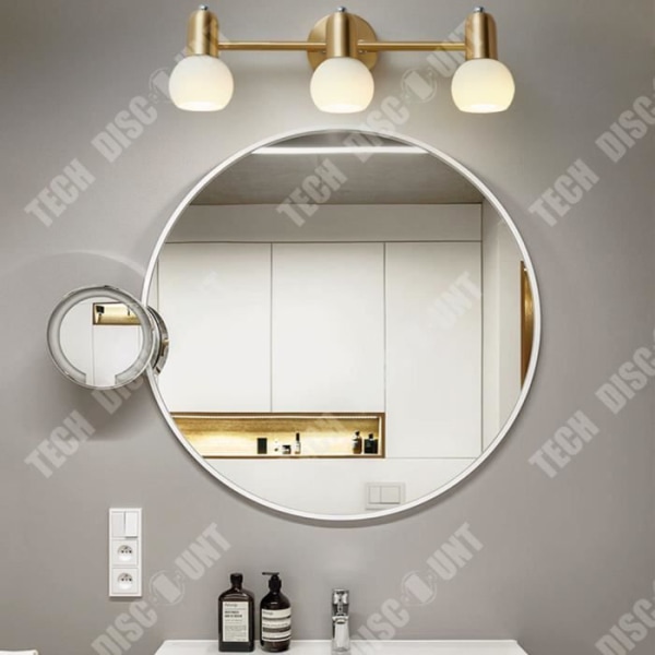 TD® Miroir foran nordisk lys LED i fuld kobber til badeværelse, badeværelsesspejl, skab, makeup-lampe, frisør.