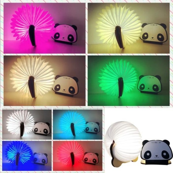 TD® Ny kreativ LED-lampa Mystisk Panda hopfällbar boksida USB-ljus Elektronisk Praktisk små nattljuspresenter