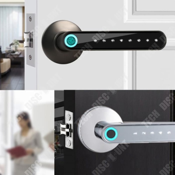 TD® Smart Dörrlås Innerdörr Fingerprint Password Lock är enkelt och bekvämt att installera
