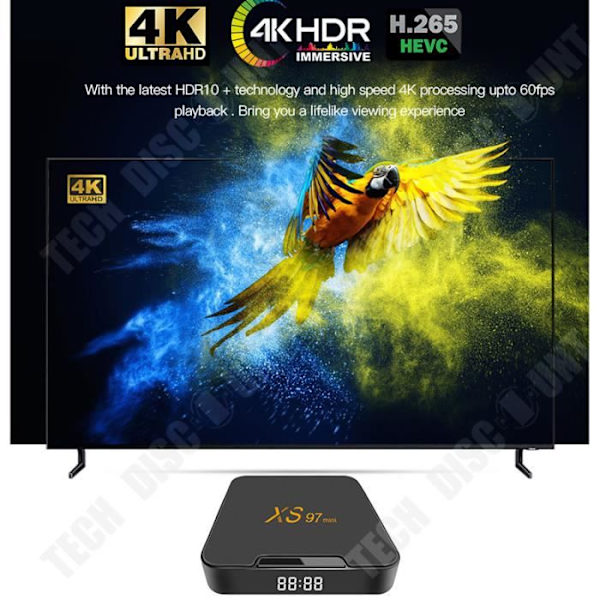 TD® Set-top box android11 ​​​​TV box S905W2 dubbelband 5Gwifi Android box flerspråkig multifunktionsinställning nätverksuttag stabil hastighet