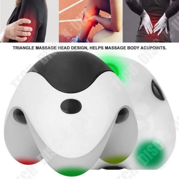TD® Kaulajousituslaite ihanteellinen rentoutumislaite lihaksille, ergonominen kolmiomainen muotoilu, valkoinen, värinä