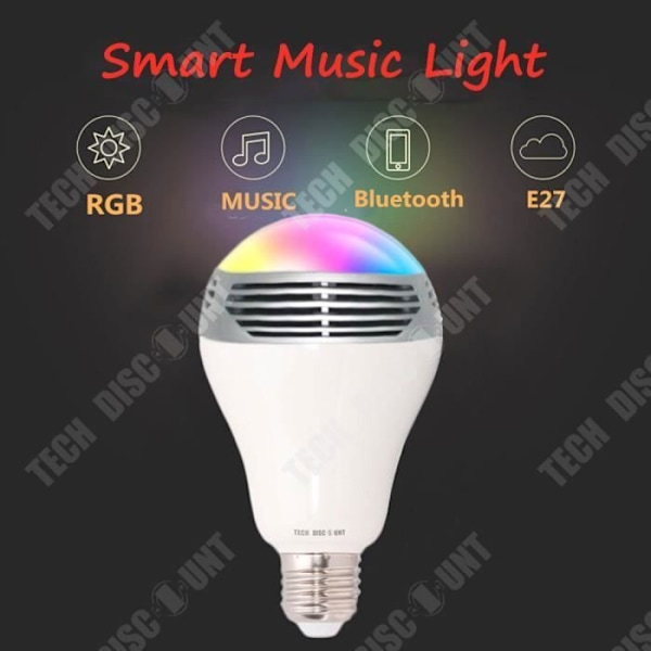 TD® Bulb Speaker bluetooth ansluten smart färgglad LED-kontroll hembelysning färgbyte stämningslampa