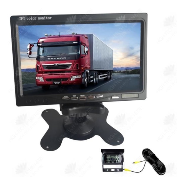 HTBE® 7 tommer Ultra-klart bilmonitor VGA interface bil videooptager lille LCD skærm