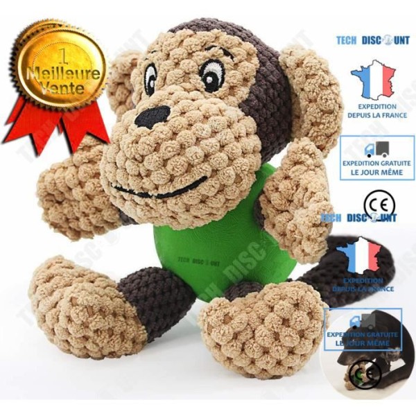 TD® Plush Puppy Toy Interactive Piper Hundleksak för rengöring av gummitänder, hållbar tuggleksak för små