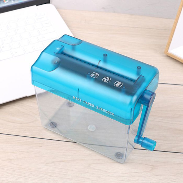 TD® Paper Shredder Manivelle Sopii A6 Koti-integraatiokäyttöön kaksinkertaisella käytöllä