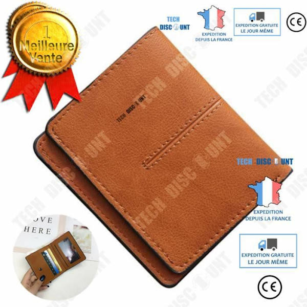 Plånbok - TD® - Retro - Brun - Unisex - 10.5cm x 9cm x 1cm kastanj