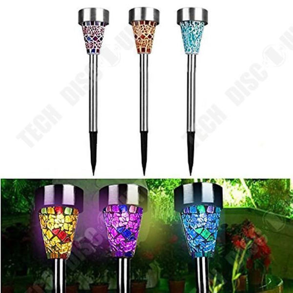 Solarlampa för utomhusbruk - TD® - Vattentålig - 7.5x7.5x40cm - 0.2W LED - Trädgård