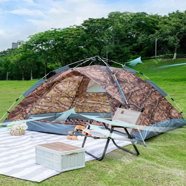 TD® Fuldautomatisk udendørs telt UV-beskyttelse have telt familietelt picnic park campingudstyr