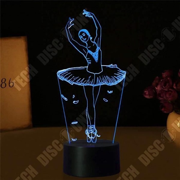 TD® Taktisk dekorativ lampe med optisk illusion i 7 farver - lavt forbrug, USB-kabel eller 3 AAA-batterier